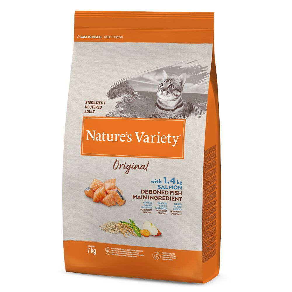 Nature’s Variety 7kg Original Sterilised Lachs Nature's Variety Trockenfutter für Katzen
