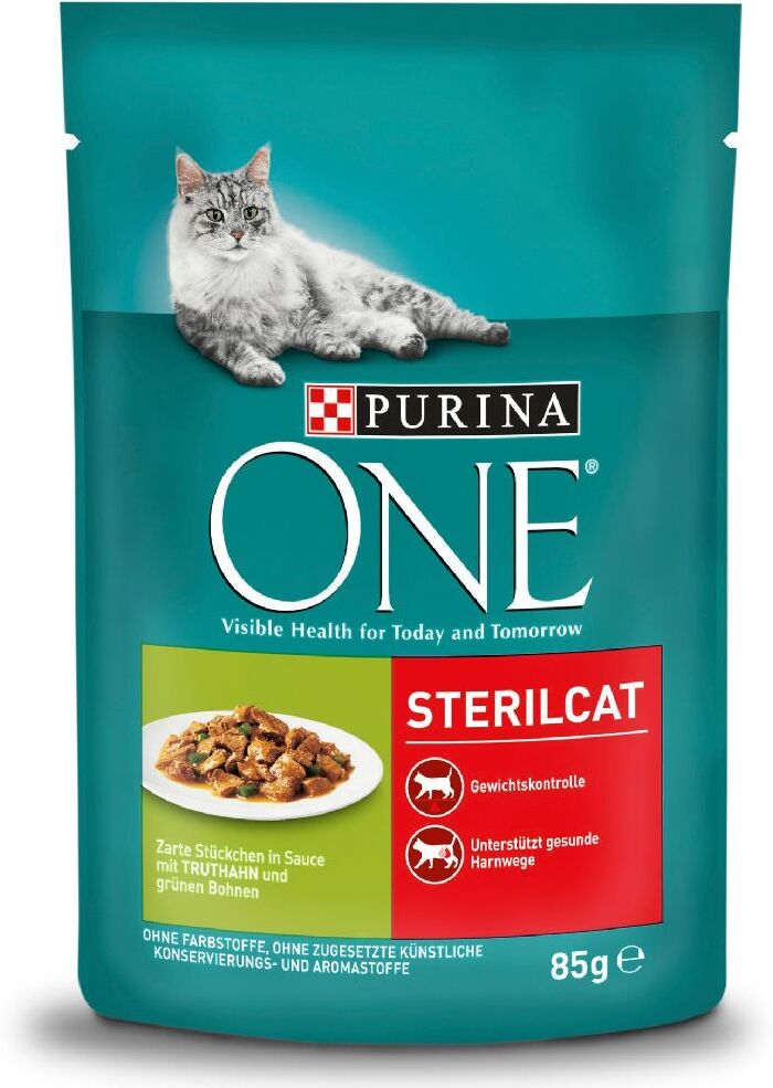 Purina One 12x 85g Sterilised Lachs & Karotten Purina ONE Nassfutter für Katzen