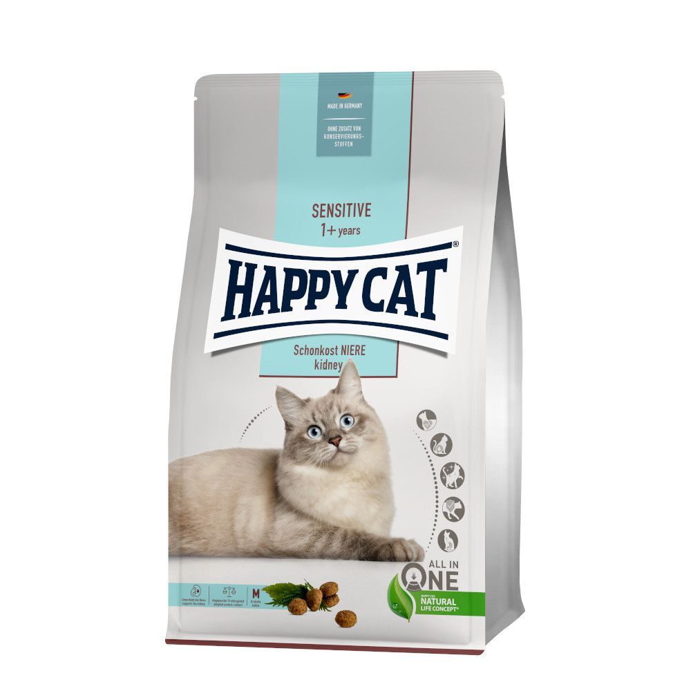 Happy Cat 2x 4kg Sensitive Schonkost Niere Happy Cat Trockenfutter für Katzen