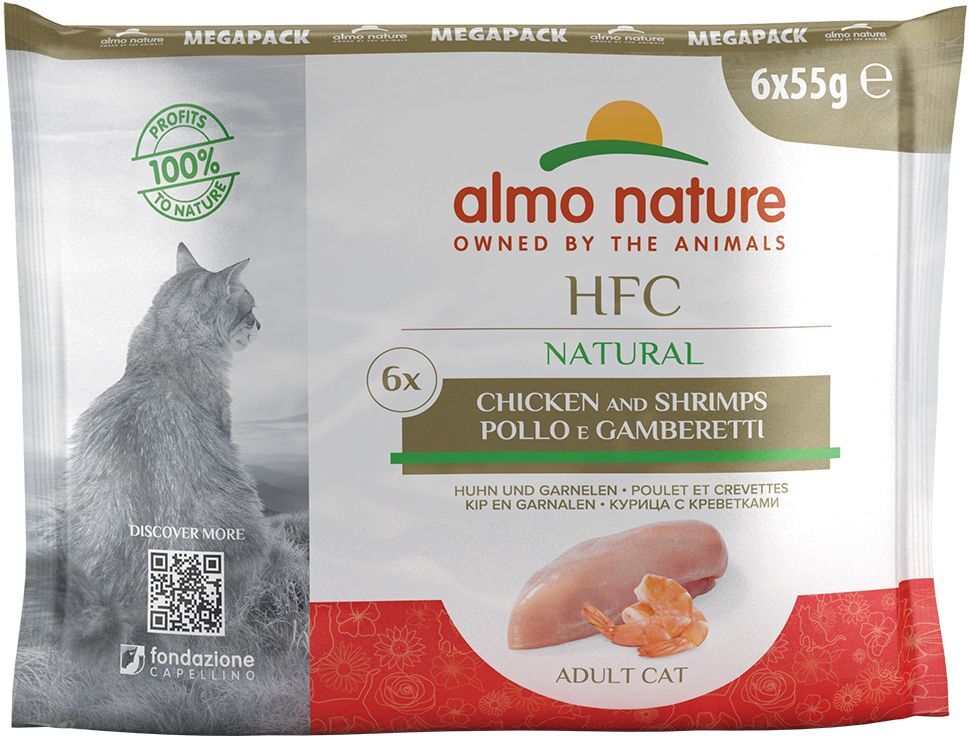 Almo Nature Classic 6x 55g HFC Natural Hühnerfilet Almo Nature Nassfutter für Katzen