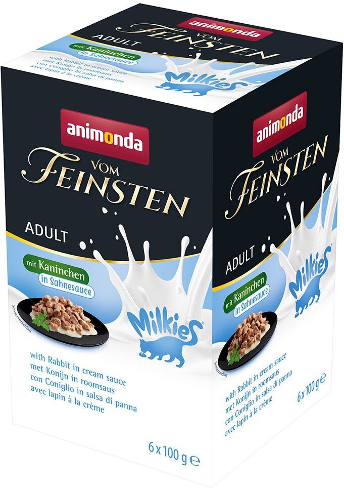 Animonda Vom Feinsten 6x 100g Vom Feinsten Adult Milkies in Sauce Huhn in Milchsauce Animonda Katzenfutter nass