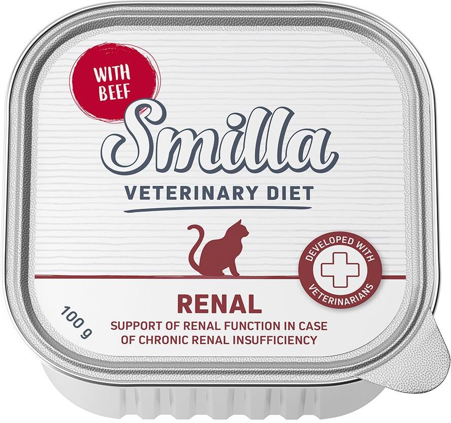 Smilla 8x 100g Veterinary Diet Renal Rind Smilla Nassfutter für Katzen