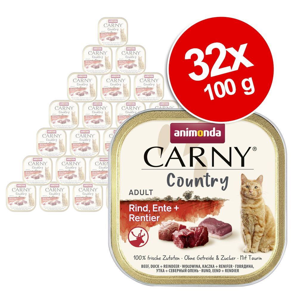 Animonda Carny 32x 100g Animonda Carny Country Adult Huhn, Pute + Forelle Katzen Nassfutter