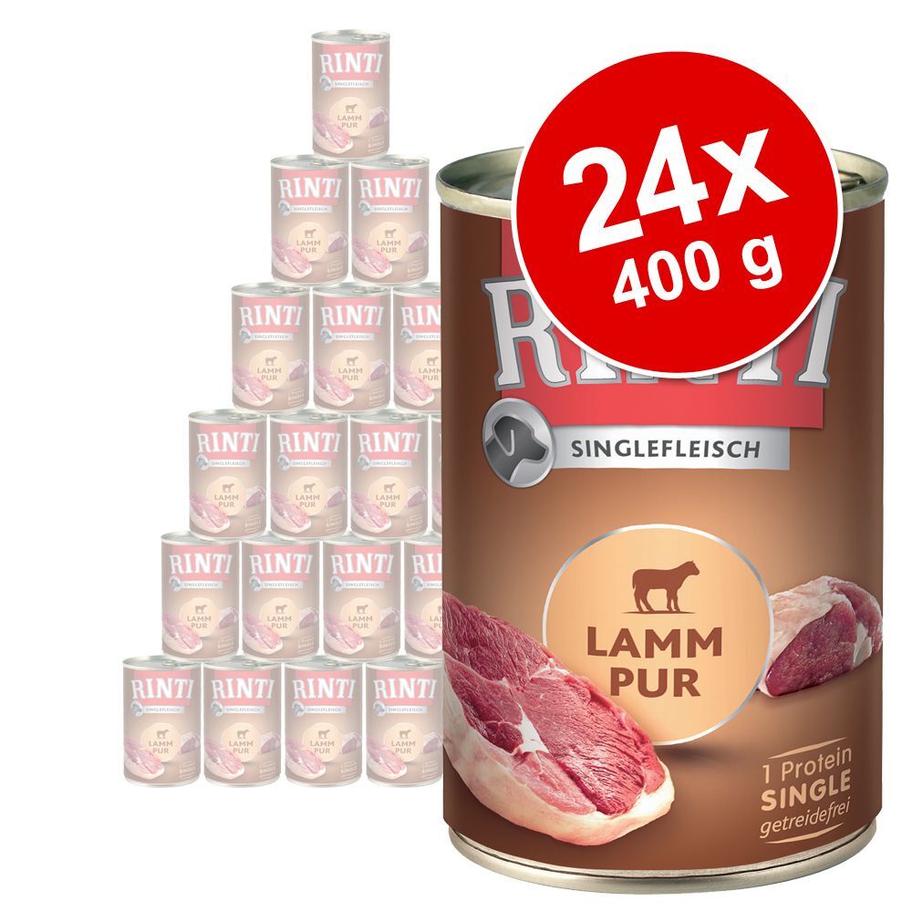 RINTI 24x 400g Singlefleisch Rind pur RINTI Nassfutter für Hunde