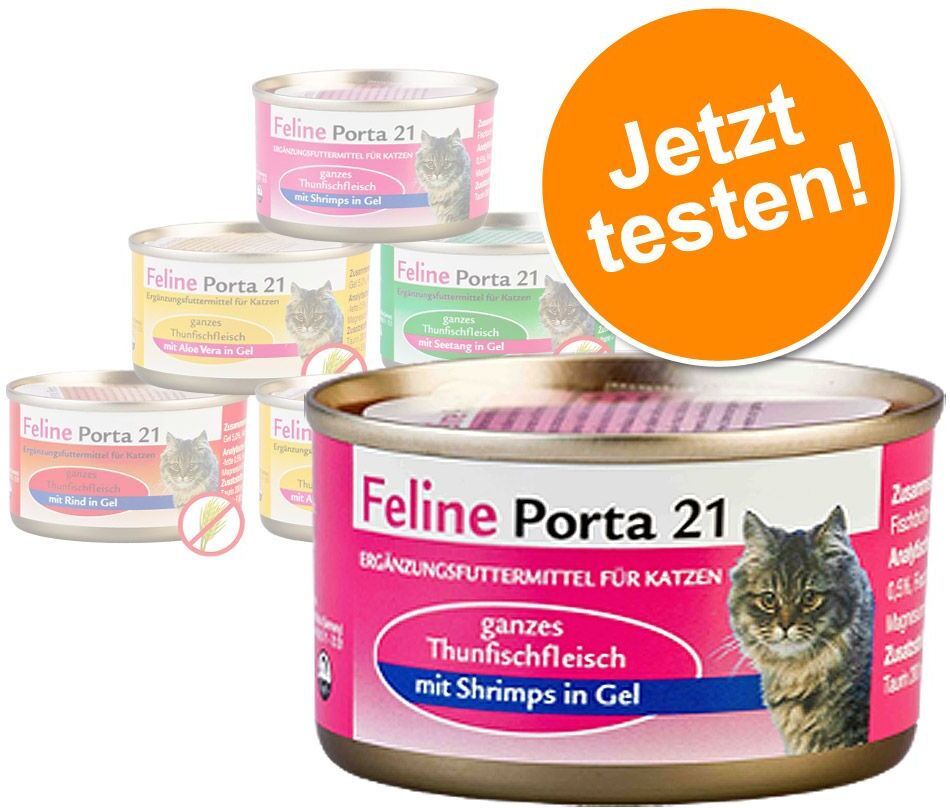 Porta 21 6x 90g Thunfisch Porta 21 Nassfutter für Katzen