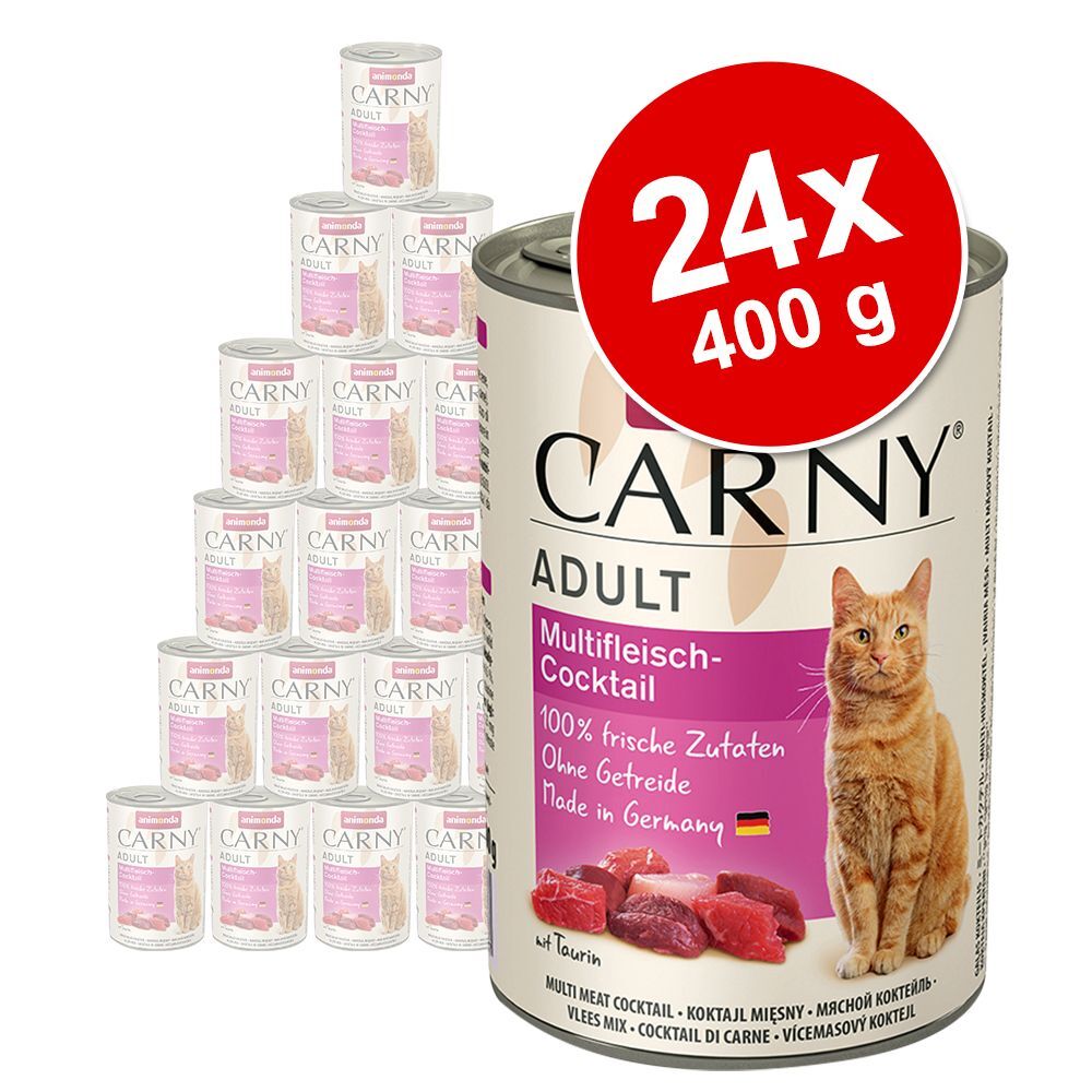 Animonda Carny 24x 400g Carny Adult Huhn & Lachs Animonda Nassfutter für Katzen