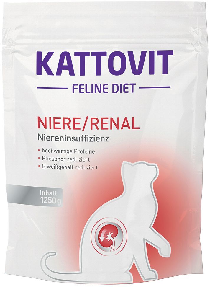 Kattovit 1,25kg Niere/Renal Trockenfutter Kattovit Spezialfutter für Katzen