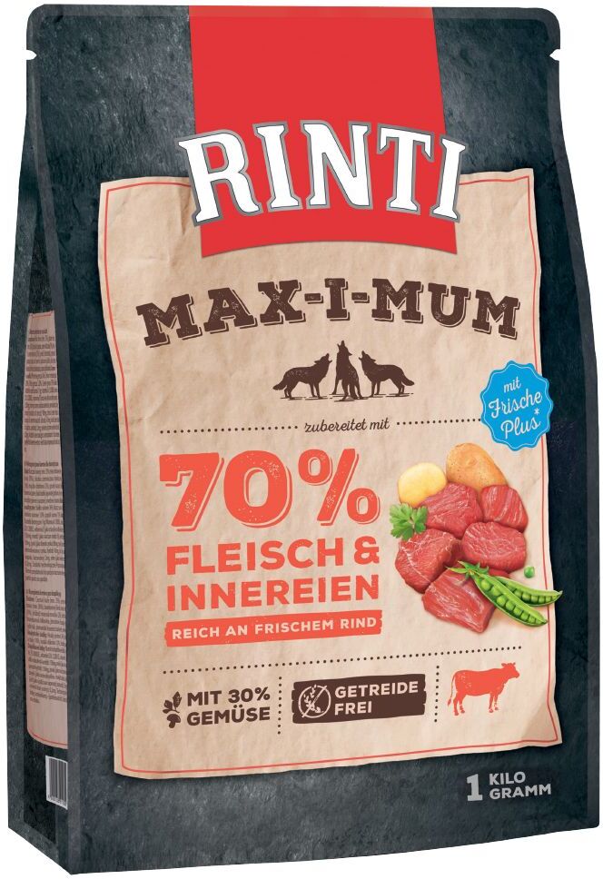 RINTI Max-i-mum 1kg Max-i-mum Rind RINTI Trockenfutter für Hunde