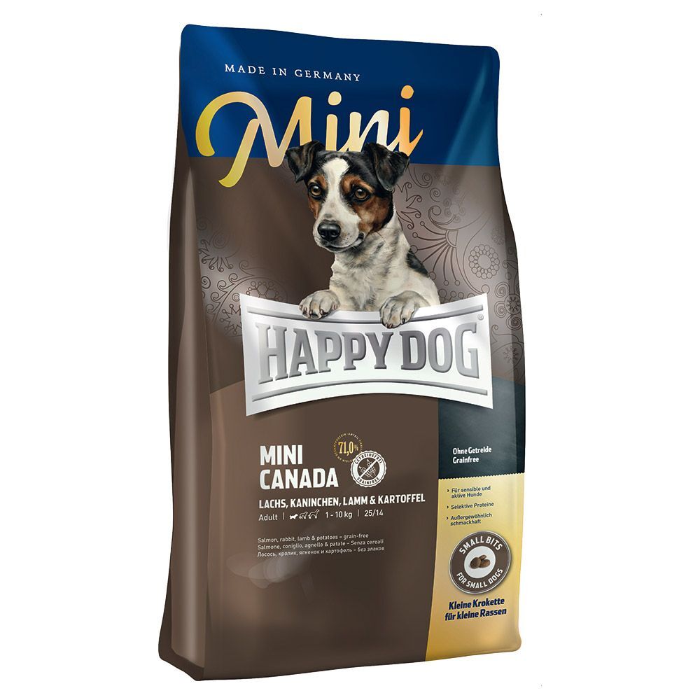 Happy Dog Supreme Sensible 2x 4kg Mini Canada Happy Dog Supreme Sensible Trockenfutter für Hunde