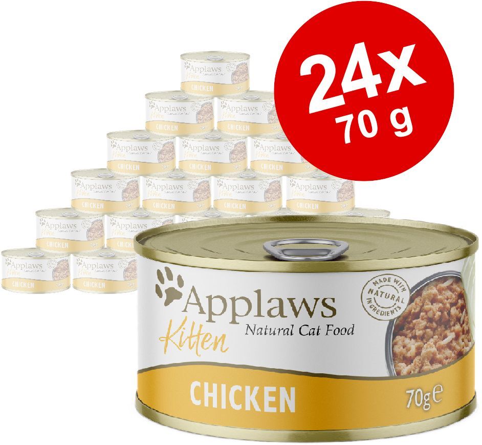 Applaws 24x 70g Kitten Mix Huhn, Thunfisch, Sardine in Jelly Applaws Nassfutter für Katzen