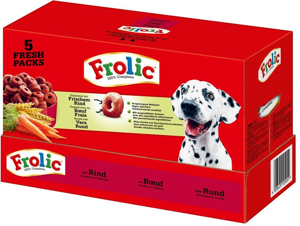 Frolic 2x 7,5kg Rind, Karotten & Getreide Frolic Trockenfutter für Hunde