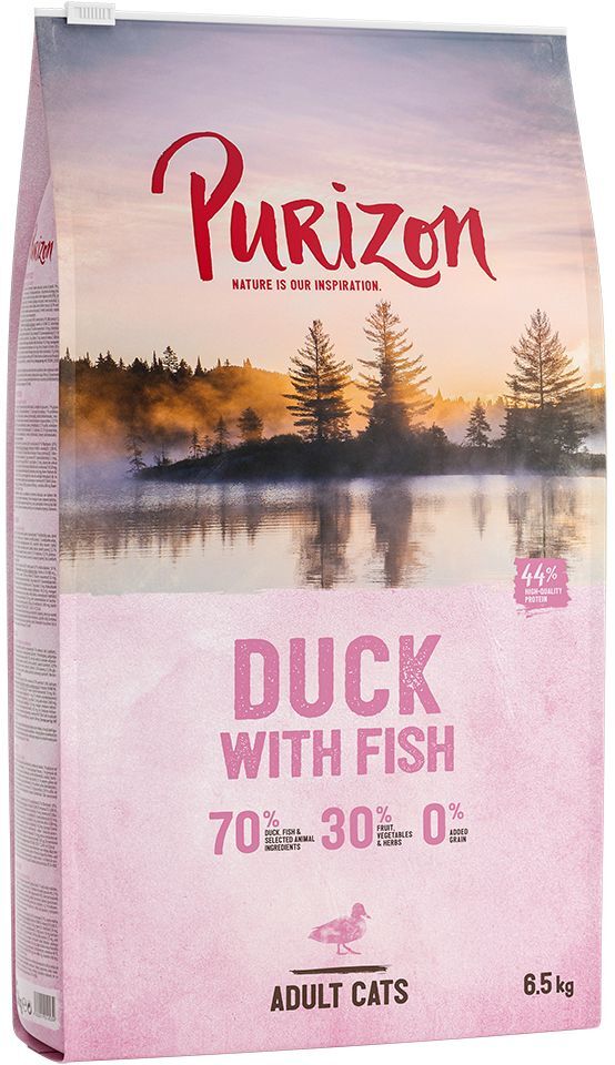 Purizon 400g Adult Ente mit Fisch Purizon getreidefreies Trockenfutter für Katze