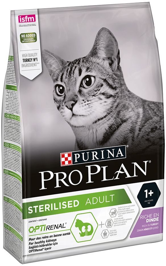 Pro Plan 2x 10kg Sterilised Adult reich an Truthahn Pro Plan Trockenfutter für Katze