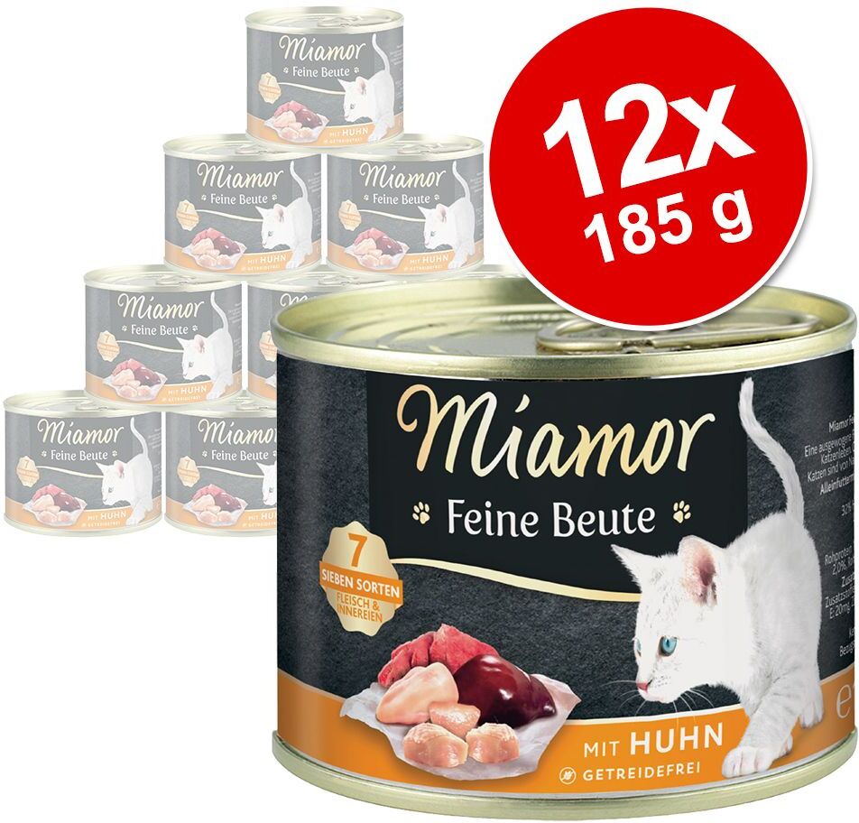 Miamor 12x 185g Feine Beutel Ente Miamor Nassfutter für Katzen