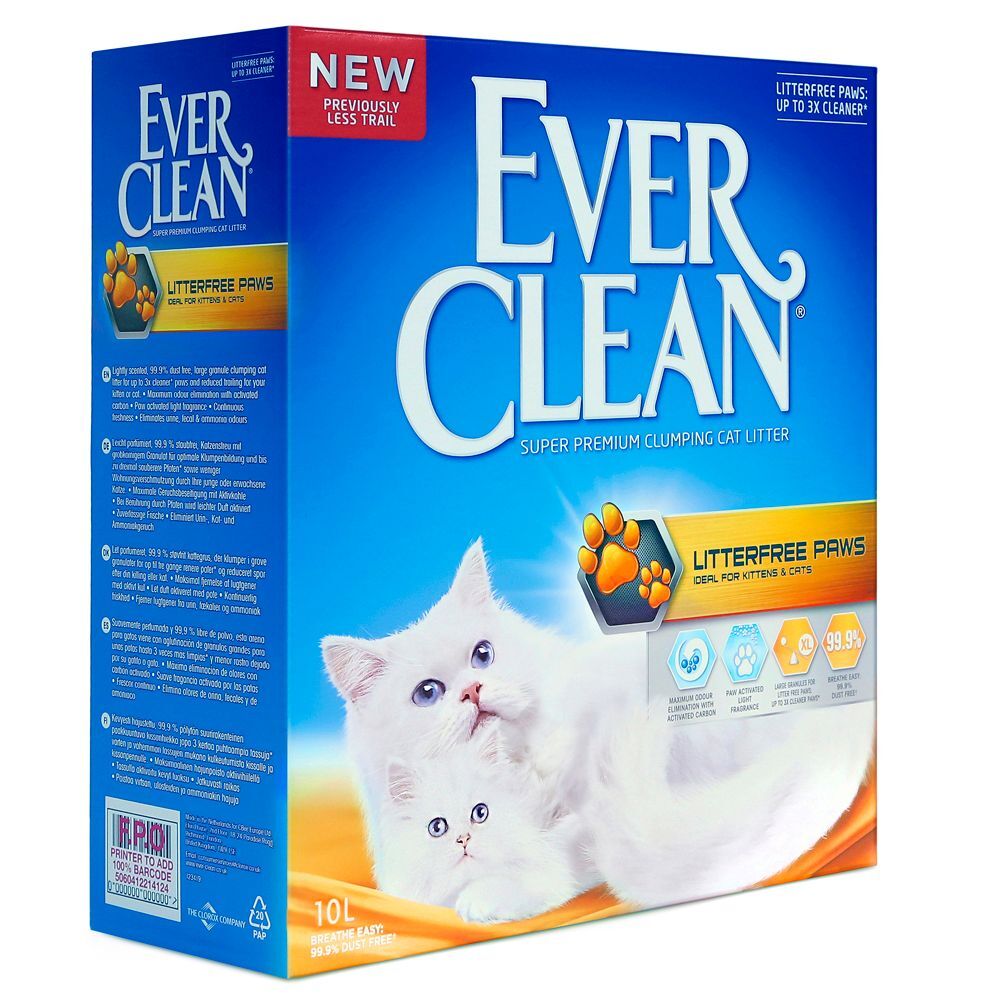 Ever Clean 2x 10l Ever Clean® Litterfree Paws Katzenstreu für Katzen