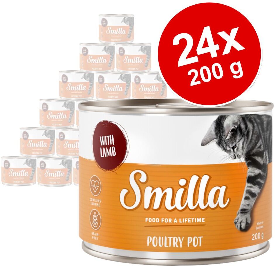 Smilla 24x 200g Geflügeltöpfchen Smilla Nassfutter für Katzen