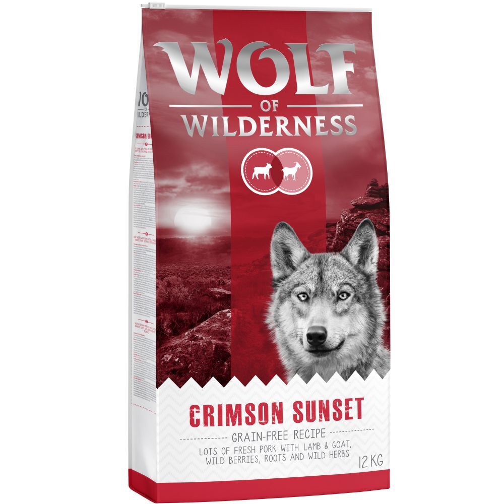 Wolf of Wilderness 5x 1kg "Crimson Sunset" - Lamm & Ziege Wolf of Wilderness Trockenfutter für Hunde