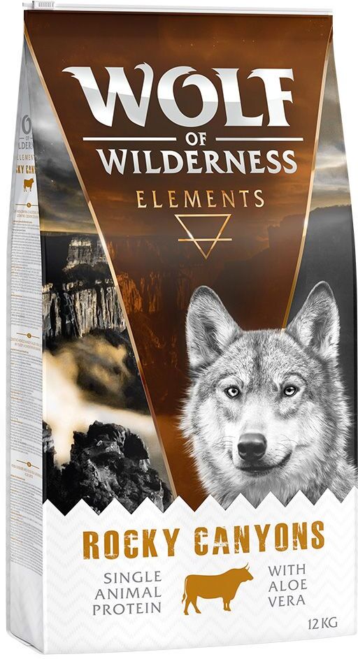 Wolf of Wilderness 2x 12kg "Rocky Canyons" - Rind Wolf of Wilderness Trockenfutter für Hunde