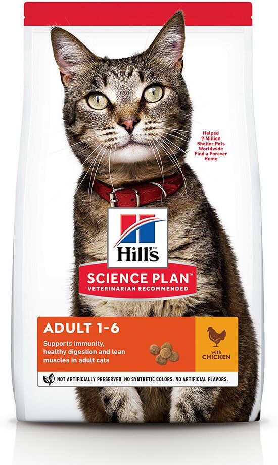 Hill's Science Plan 10kg Adult Huhn Hill's Science Plan Trockenfutter für Katzen