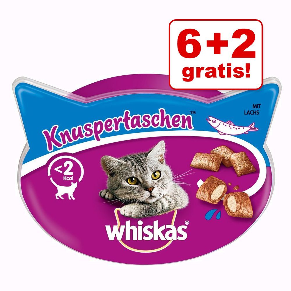 Whiskas 8x60g Anti-Hairball Whiskas Katzesnacks - 6+2 gratis!