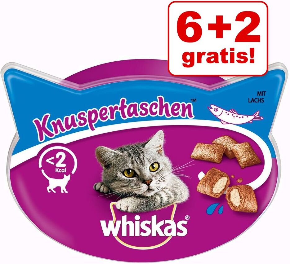 Whiskas 8x60g Rind Knuspertaschen Whiskas Katzesnacks - 6+2 gratis!