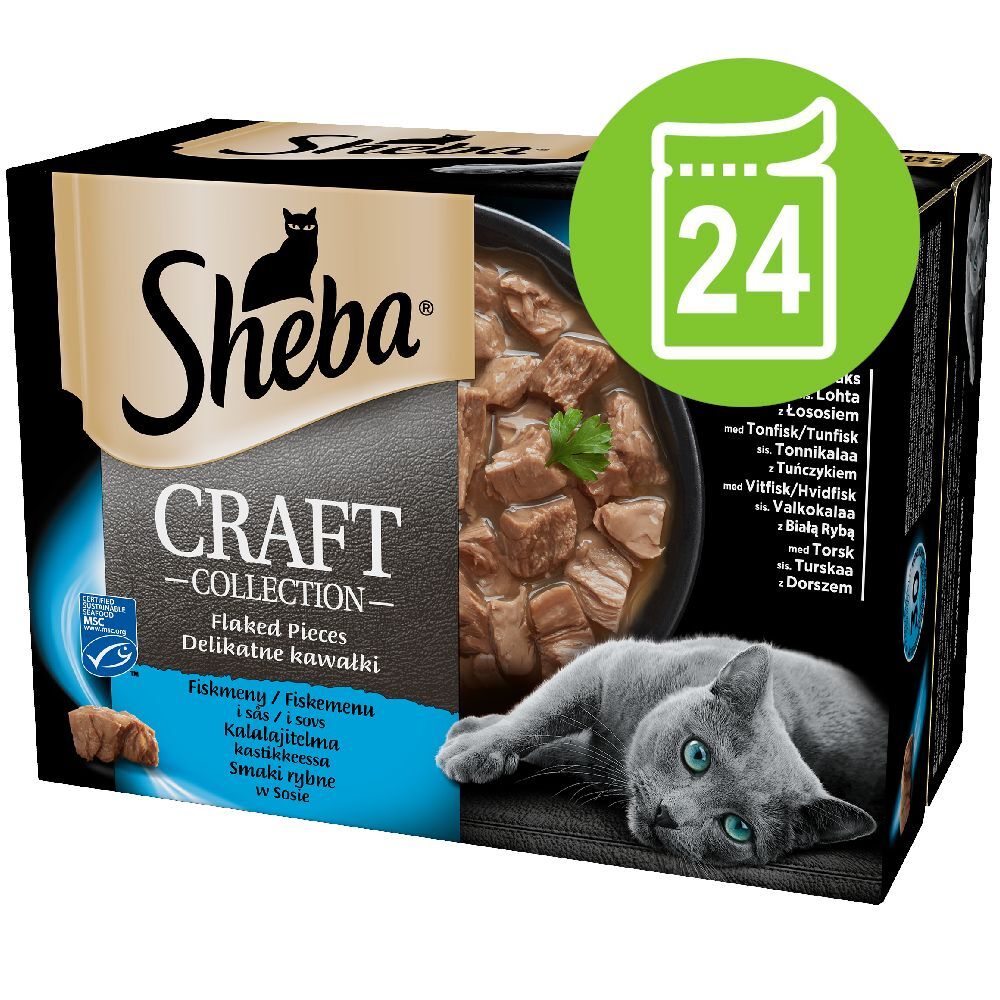 Sheba 24x 85g Craft Collection Fischauswahl in Sauce Sheba Nassfutter für Katzen