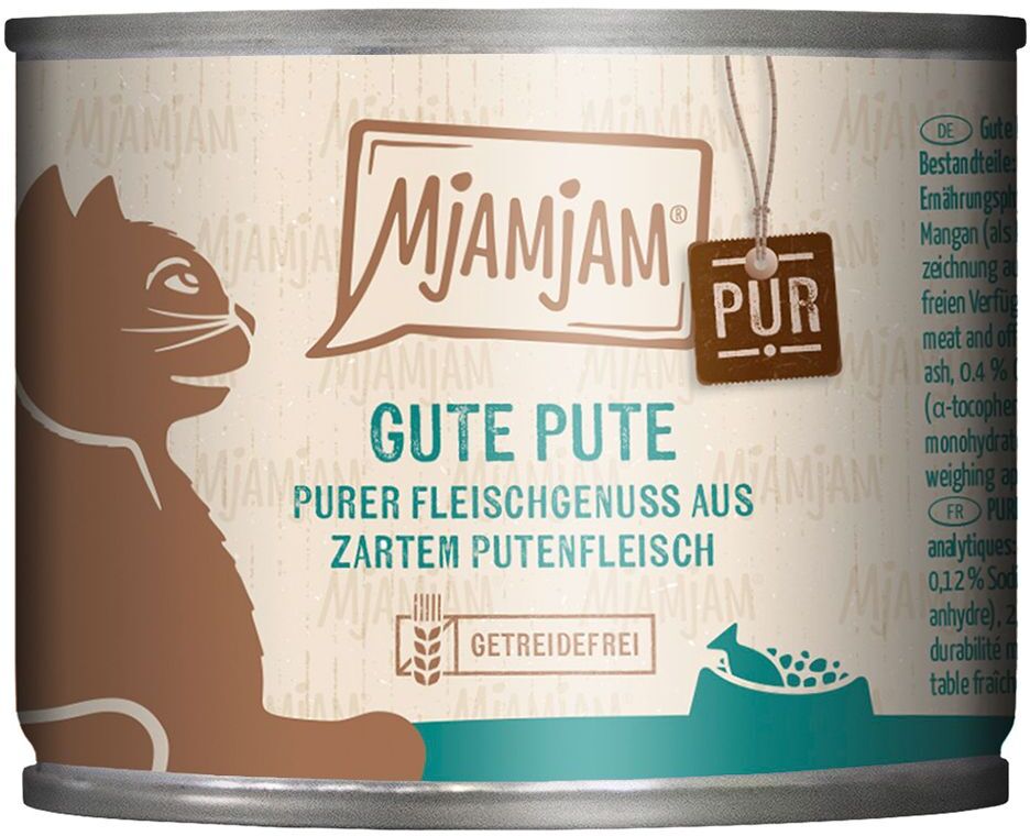 MjAMjAM 6x 200g saftiges Hühnchen pur MjAMjAM Nassfutter für Katzen