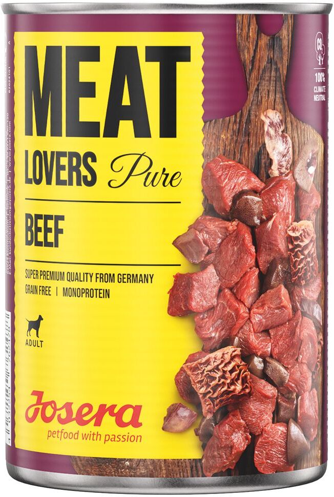 Josera 6x 800g Meatlovers Pure Rind Josera Hundefutter nass