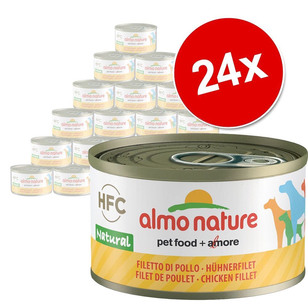 Almo Nature Classic 24x 95g Hühnerfilet Almo Nature Classic Nassfutter für Hunde