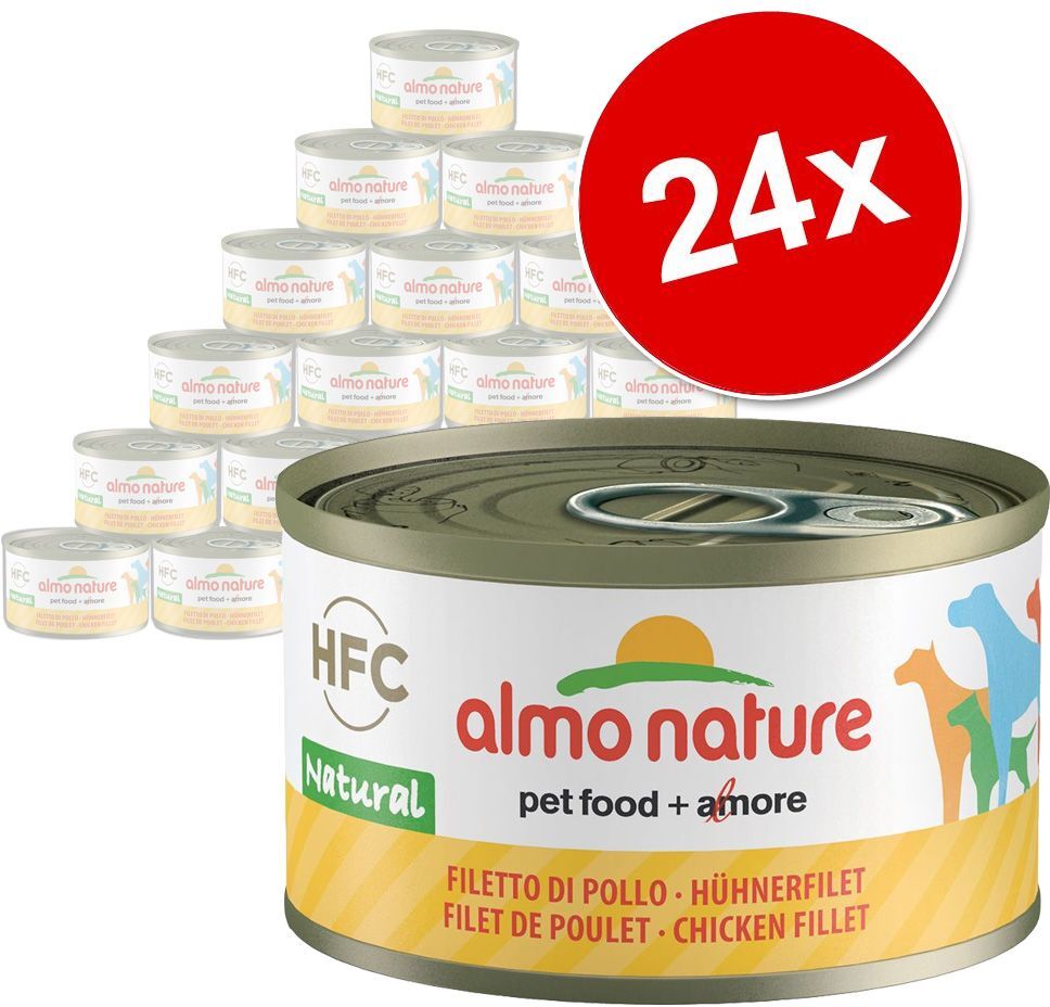 Almo Nature Classic 24x 95g Kalb mit Schinken Almo Nature Classic Nassfutter für Hunde