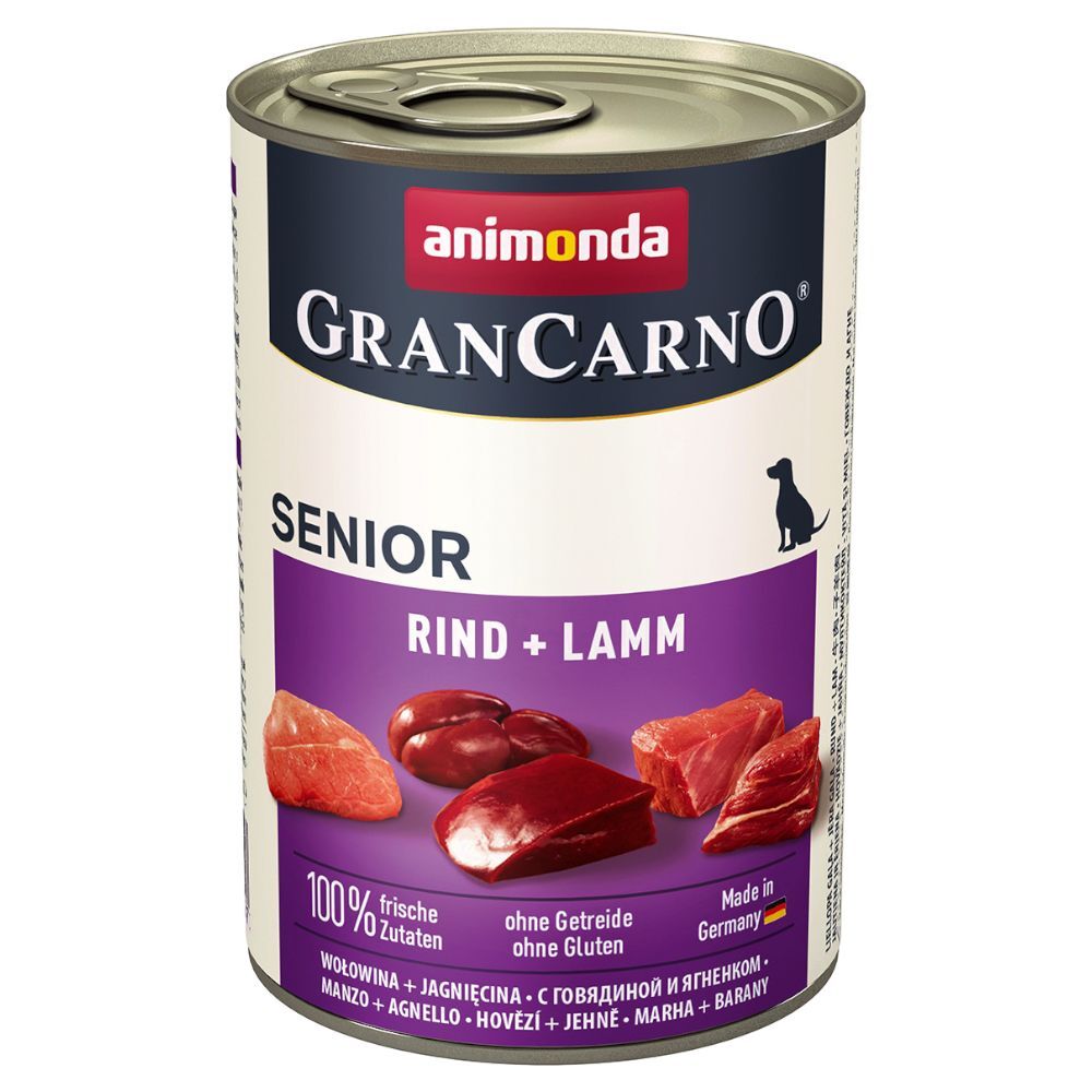 Animonda GranCarno 6x 400g GranCarno Original Senior Rind & Lamm Animonda Nassfutter für Hunde