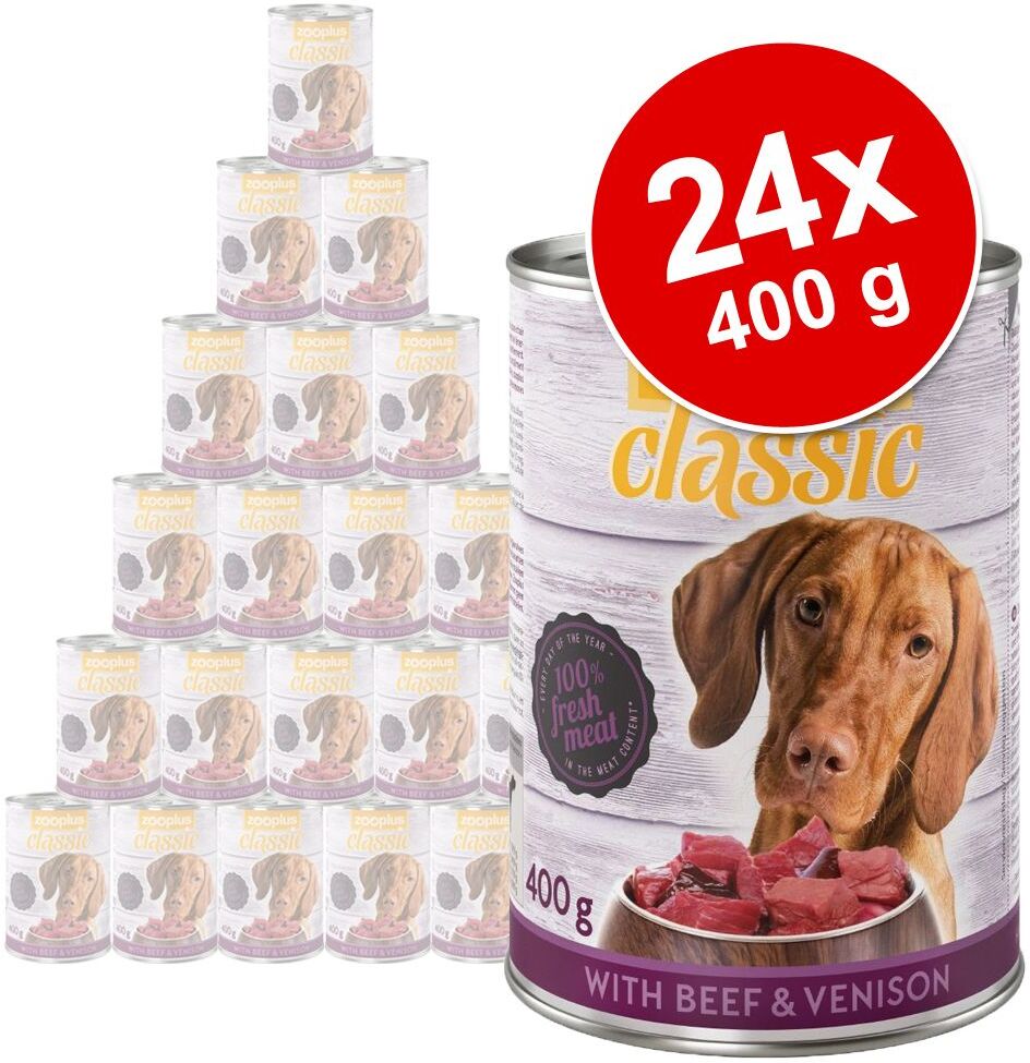 zooplus 24x 400g Rind zooplus Classic Nassfutter für Hunde