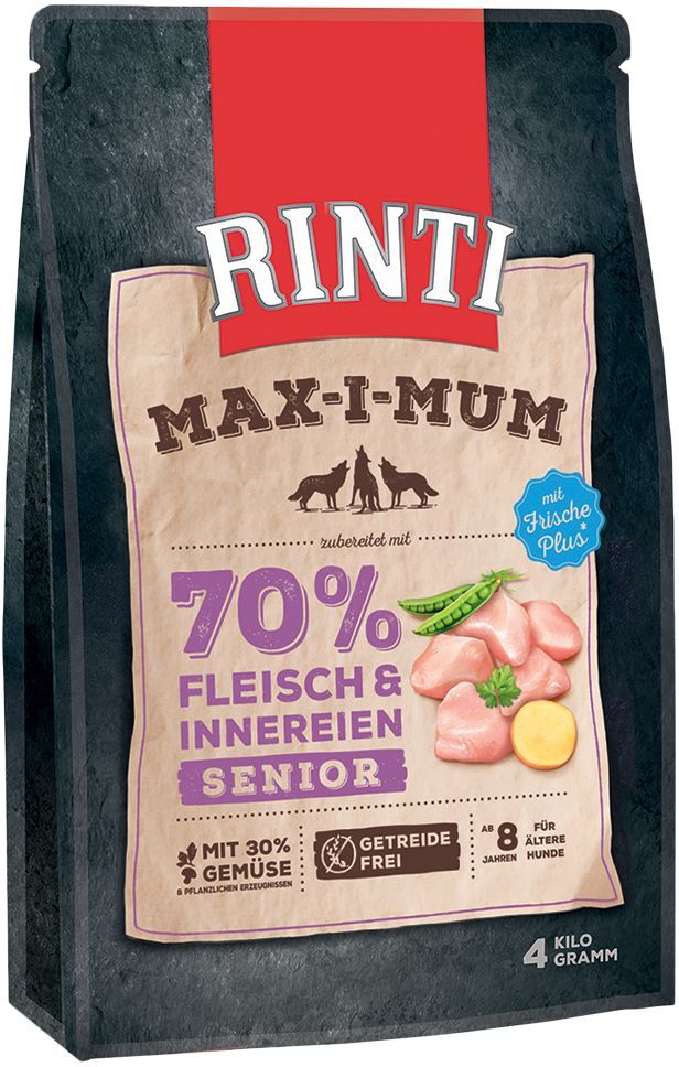 RINTI Max-i-mum 12kg Max-i-mum Senior Huhn RINTI Trockenfutter für Hunde