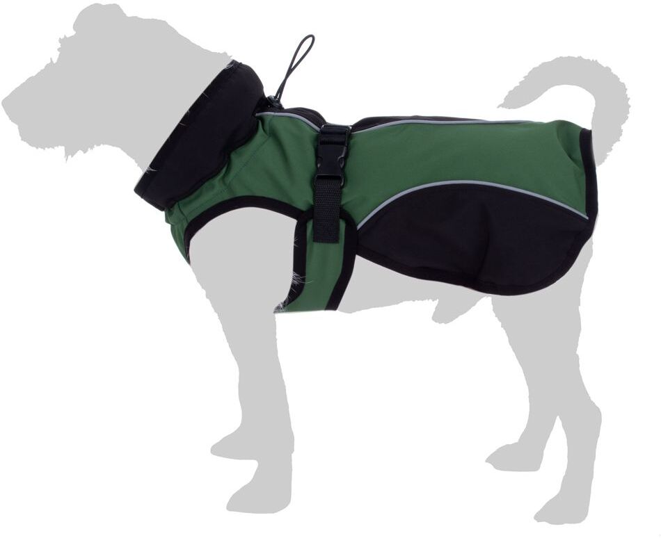 zooplus Exclusive Softshell-Hundemantel ca. 35cm Rückenlänge grün