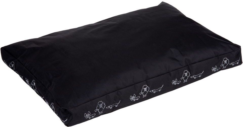 zooplus Exclusive Hundekissen Silhouette schwarz - M: L 90x B 60x H 8cm