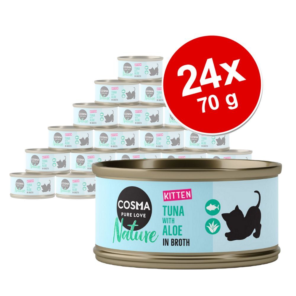 Cosma 24x 70g Nature Kitten mit Hühnchen & Thunfisch Cosma Nassfutter für Katzen