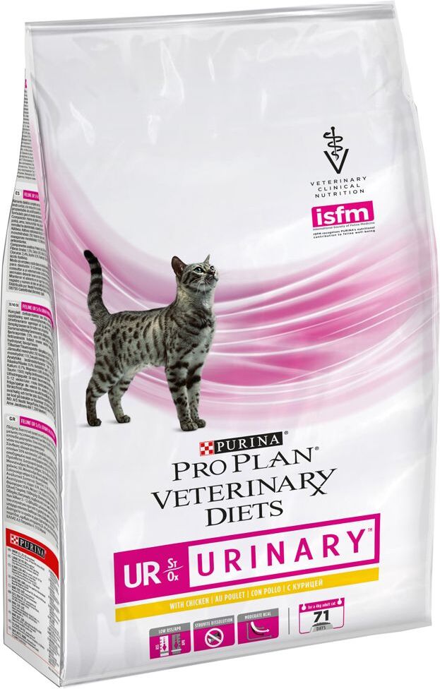 Purina Veterinary Diets 2x 5kg Pro Plan Veterinary Diets UR ST/OX Urinary Huhn Purina Katzenfutter Trocken