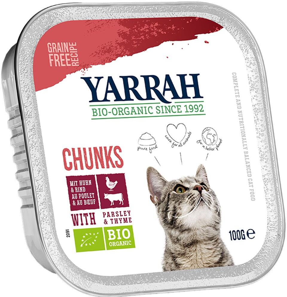 Yarrah 24x 100g Pâté Lachs mit Meeresalge Yarrah Nassfutter für Katzen