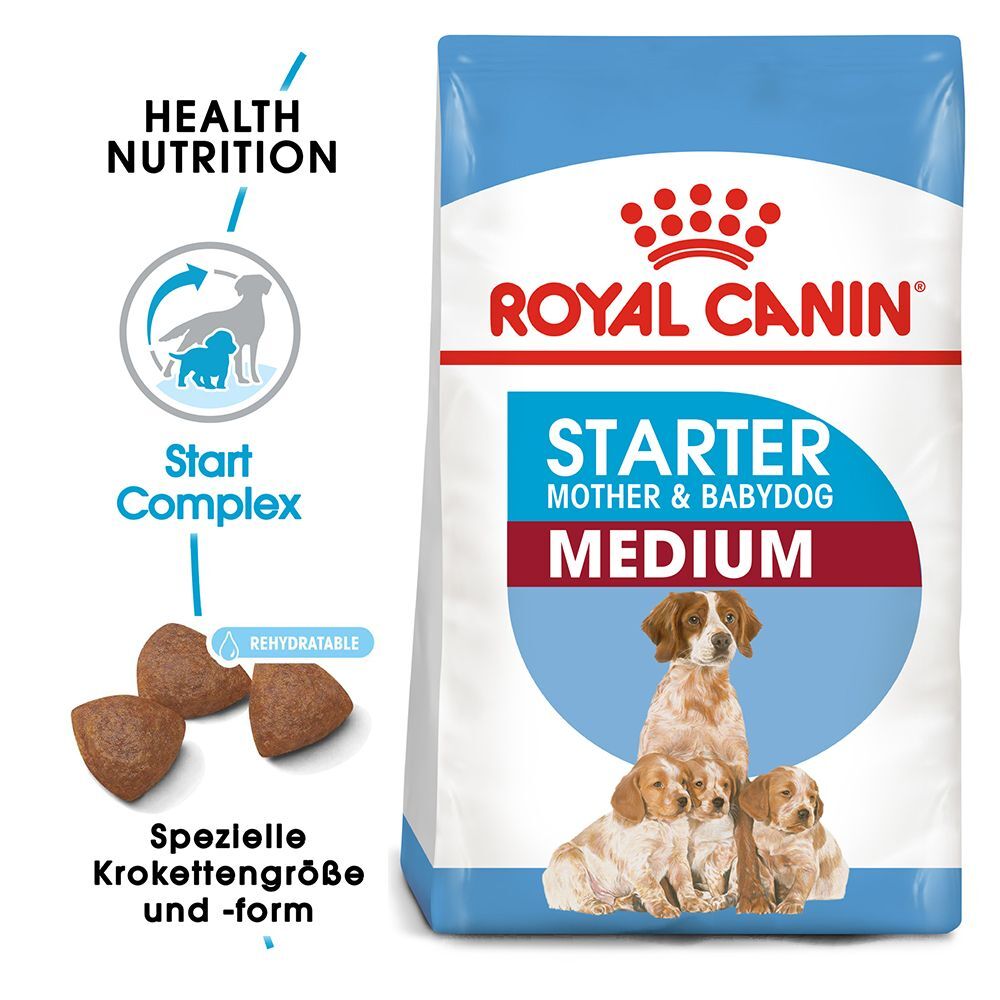 Royal Canin Size 2x 12kg Medium Starter Mother & Babydog Royal Canin Trockenfutter für Hunde