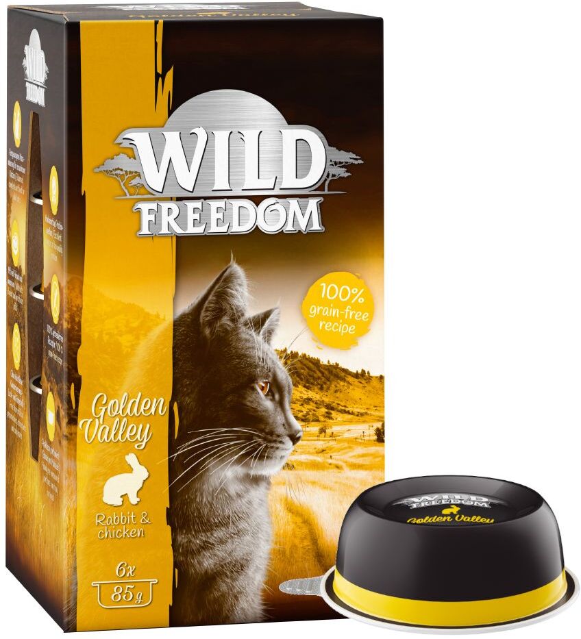 Wild Freedom 6x 85g Adult Golden Valley - Kaninchen & Huhn Wild Freedom Katzenfutter nass