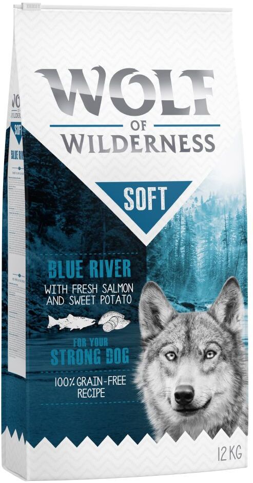 Wolf of Wilderness 5x 1kg "Soft - Blue River" - Lachs Wolf of Wilderness Trockenfutter für Hunde