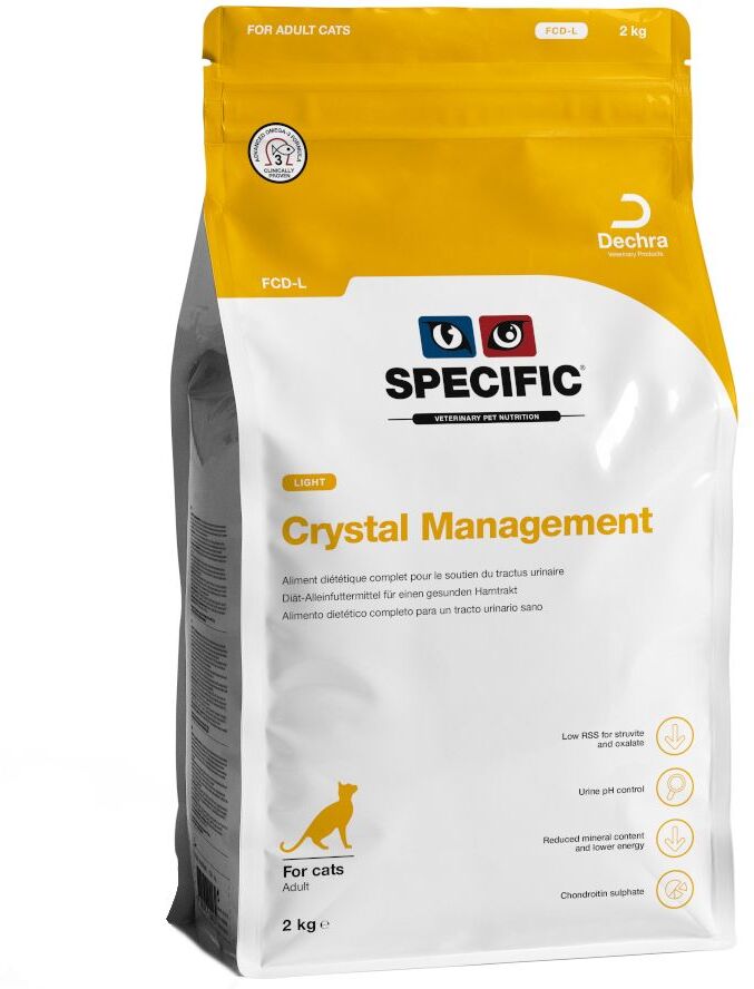 Specific 2x 2kg Cat FCD - L Crystal Management Light Specific Katzentrockenfutter