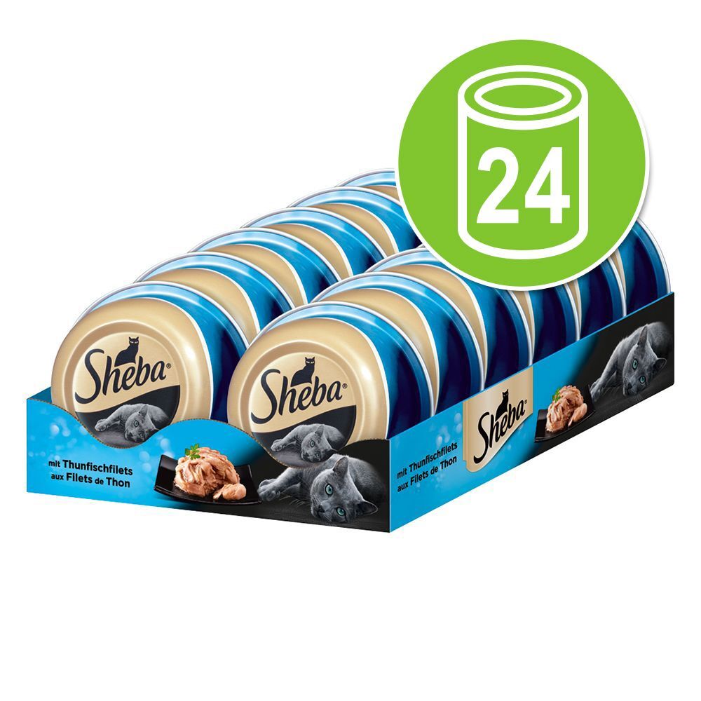 Sheba 24x 80g Feine Filets Thunfisch Sheba Nassfutter für Katzen