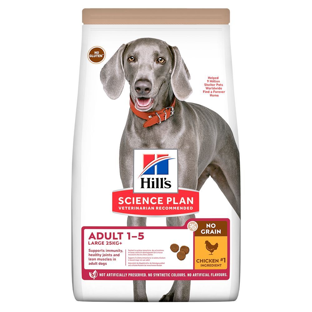 Hill's Science Plan 14kg Adult 1-5 No Grain Large mit Huhn Hill's Science Plan Trockenfutter für Hunde