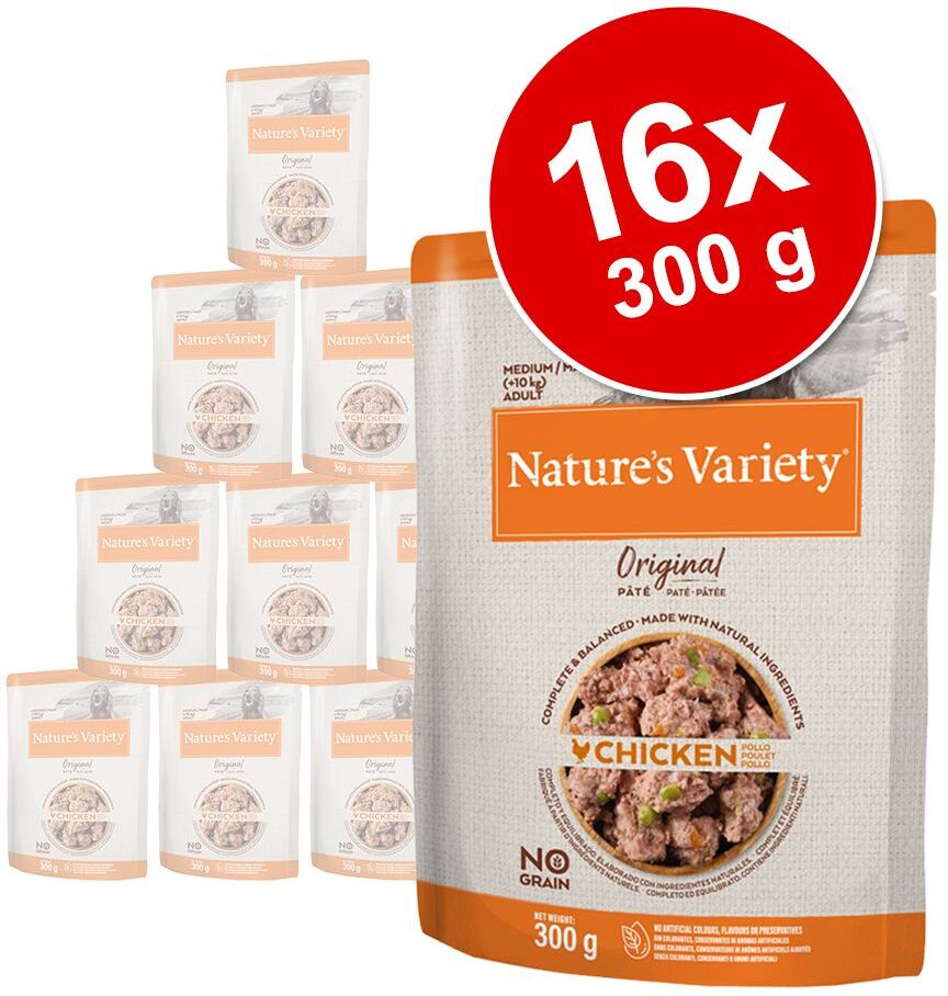 Nature’s Variety 16x 300g Original Paté No Grain Medium/Maxi Adult Huhn Nature's Variety Hundefutter Nass