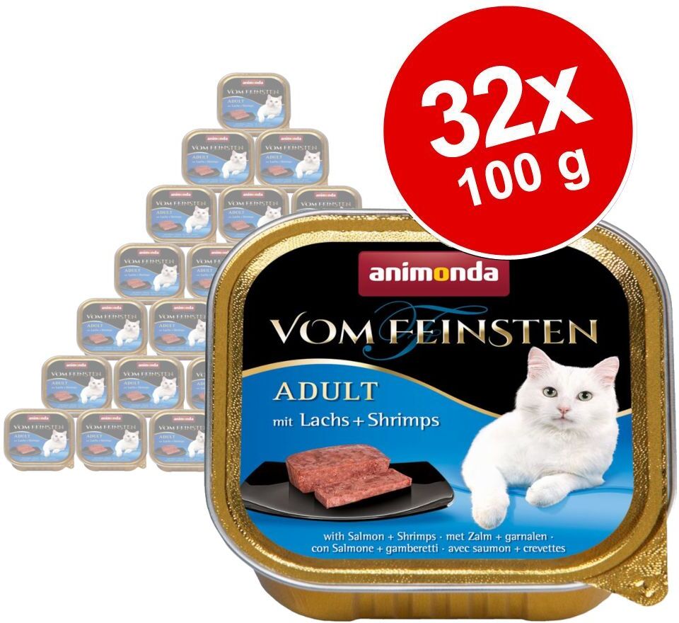 Animonda Vom Feinsten 32x 100g vom Feinsten Adult mit Hühnchenleber Animonda Nassfutter für Katzen