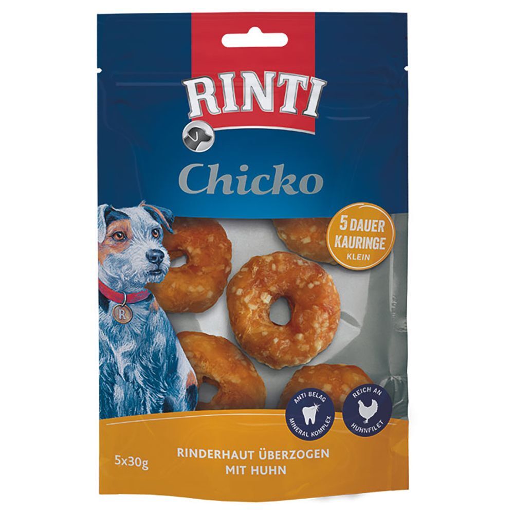 RINTI 5x 30g Chicko Dauer-Kauringe Klein RINTI Hundesnacks