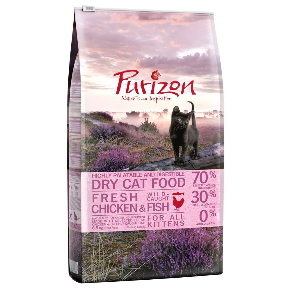 Purizon 400g Kitten Huhn & Fisch getreidefrei Purizon Cat Trockenfutter für Katzen