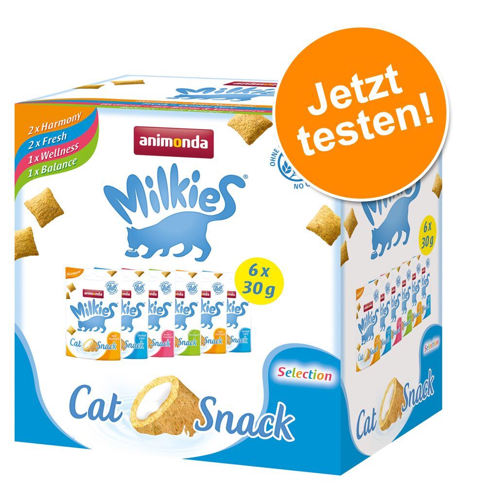 Animonda 6x 30g Mixed Pack Milkies Knuspertaschen Animonda Katzensnacks