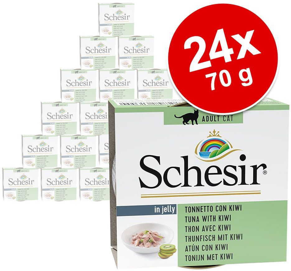 Schesir 24x 75g Fruit Hühnerfilet mit Apfel Schesir Nassfutter für Katzen